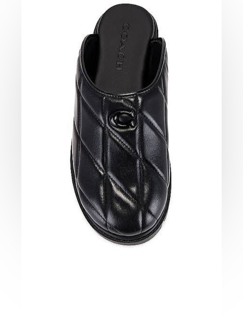 Coach Black Quilted Women's Mules